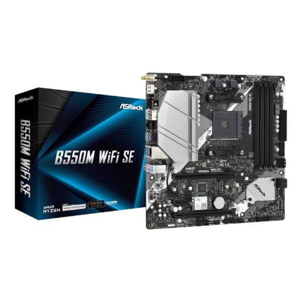 ASRock B550M Wi-Fi SE AMD AM4 m-ATX Motherboard - Unboxed