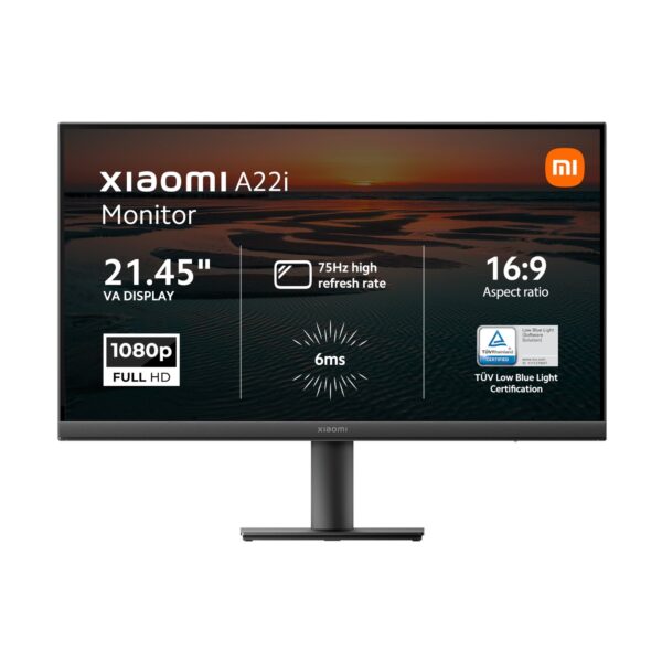 Xiaomi A22i 22" Full HD 1080p VA Monitor (75Hz, 6ms, 16:9, HDMI/DP, Flicker-Free, and VESA Mount) - Unboxed