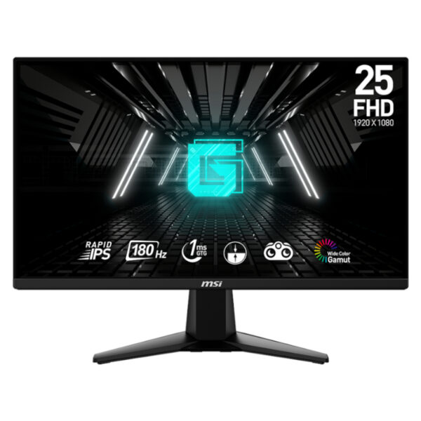 MSI G255F 25" Gaming Monitor 1920x1080 (FHD) Rapid IPS 1ms 180Hz Adaptive Sync HDMI Displayport Black - Unboxed