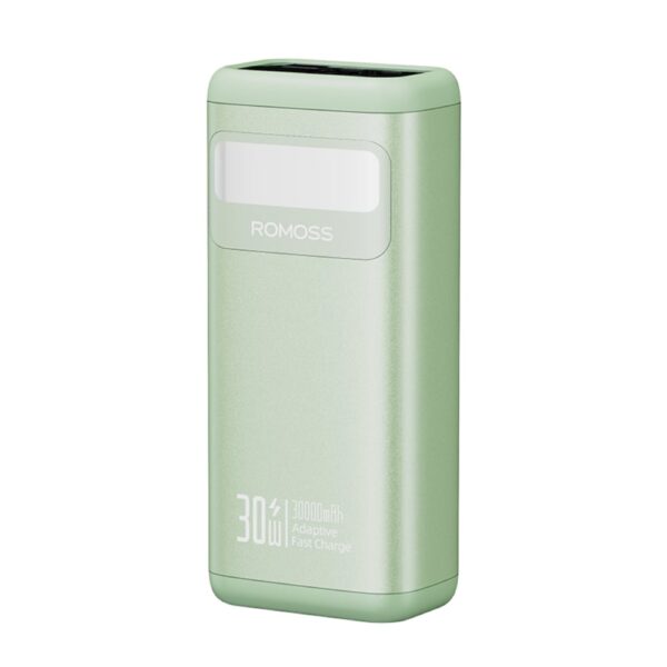 Romoss PMT30 30000mAh 30W Fast Charge Power Bank – Green - Unboxed