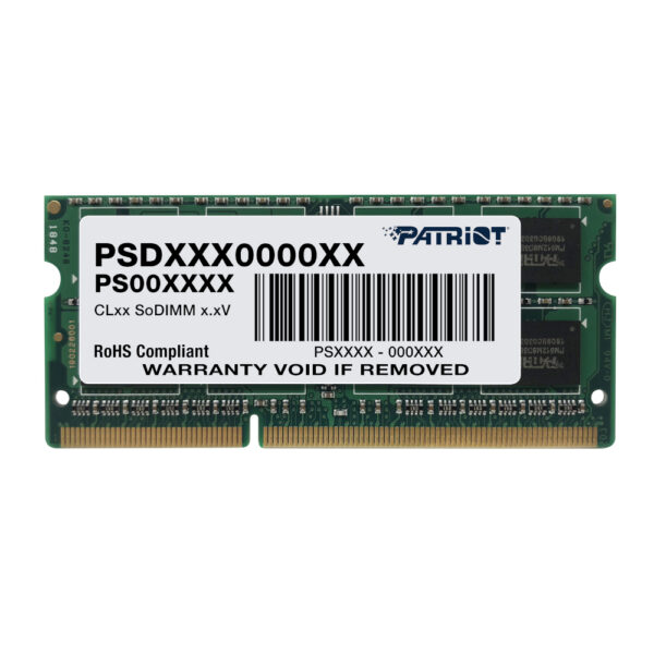 Patriot Signature Line 4GB 1600MHz DDR3 Dual Rank SODIMM Notebook Memory - Unboxed