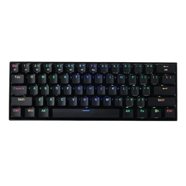REDRAGON DRACONIC PRO Mechanical 61 Key|Bluetooth 5.0|RGB 9 Colour Modes|Rechargable Battery|Type-C Charging Cable Gaming Keyboard - Black - Unboxed